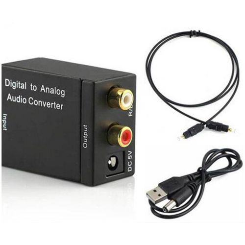 Digital to Analog Audio Converter Adapter Digital Optical Fiber Coaxial RCA Toslink Signal to Analog Audio Converter RCA for DVD Digital to Analog Audio Converter Adapter Digital Optical Fiber Coaxial RCA Toslink Signal to Analog Audio Converter RCA for DVD