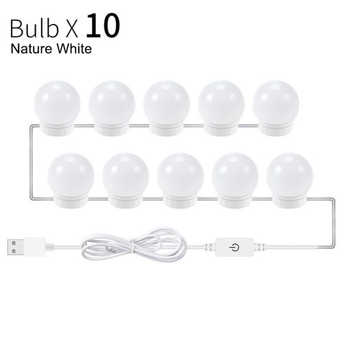 Makeup Mirror Bulb Usb Three-Color Touch Dimming Bathroom Mirror Front Light Led Mirror Light