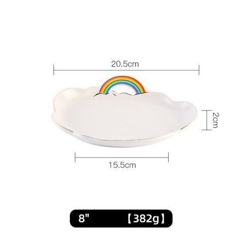 Rainbow Ceramic Breakfast Tableware Household High Value
