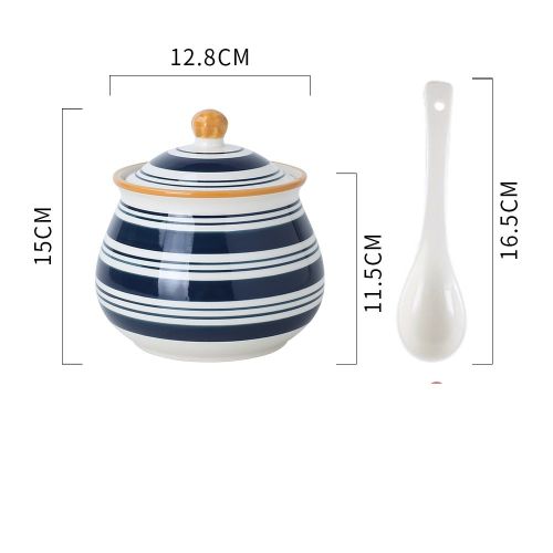 Household Kitchen Condiment Pot Ceramic Suit