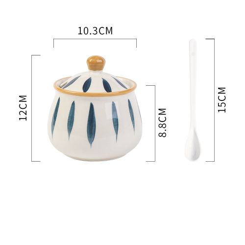 Household Kitchen Condiment Pot Ceramic Suit